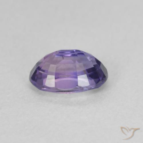 Zafiro Violeta oscuro natural de 0.73 ct, Ovalada, VVS-VS