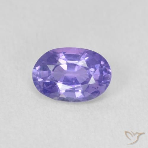 0.52ct Natural Púrpura oscuro Zafiro, Ovalada, VVS-VS