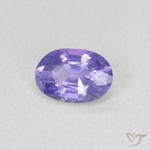 Zafiro Púrpura oscuro natural de 0.52 ct, Ovalada, VVS-VS