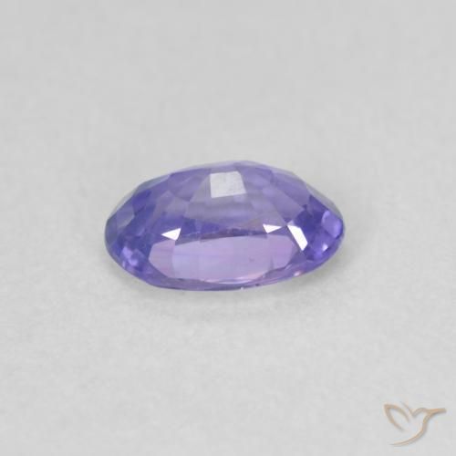Zafiro Púrpura oscuro natural de 0.52 ct, Ovalada, VVS-VS