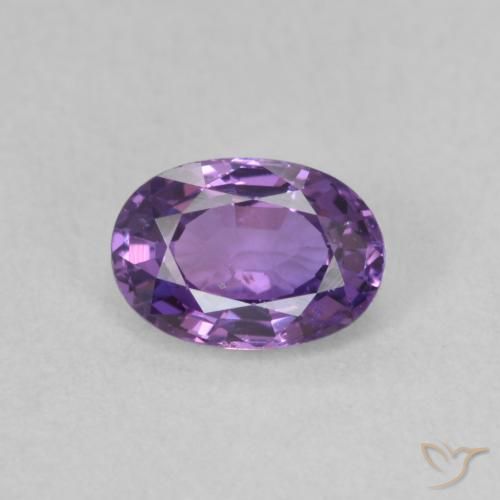 0.65ct Natural Medium Dark-Purple Zafiro, Ovalada, VVS-VS