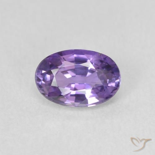 0.60ct Natural Violeta oscuro Zafiro, Ovalada, VVS-VS