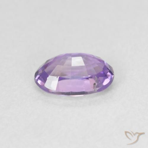 Zafiro Violeta oscuro natural de 0.60 ct, Ovalada, VVS-VS