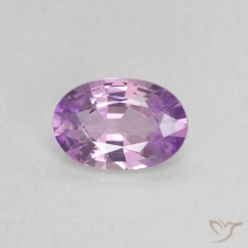 0.53ct Natural Púrpura rosáceo medio Zafiro, Ovalada, VVS-VS