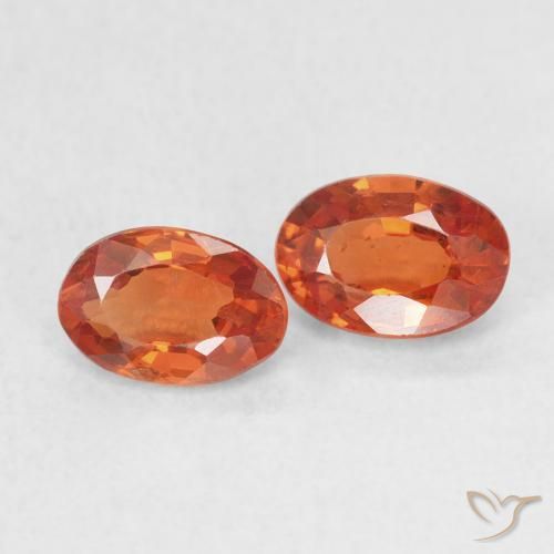Gemas de Zafiro Naranja rojizo natural de 1.15 ct, Ovalada, VS-SI