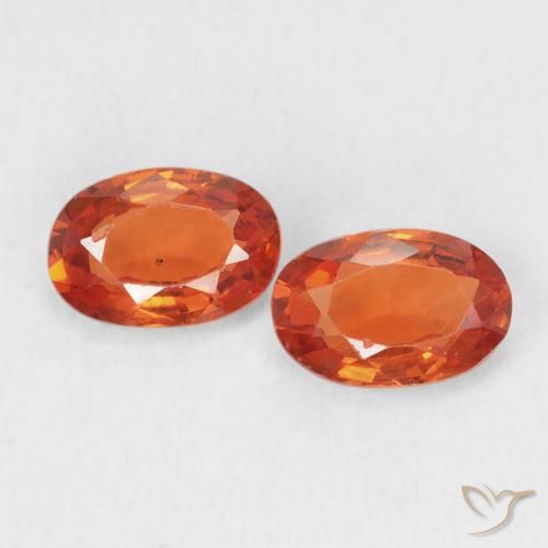 1.18ctw Natural Ámbar naranja Zafiro, Ovalada, VS-SI