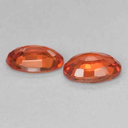 Gemas de Zafiro Ámbar naranja natural de 1.04 ct, Ovalada, VS-SI