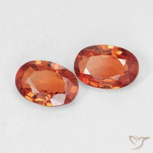 Gemas de Zafiro Naranja rojizo natural de 1.11 ct, Ovalada, VS
