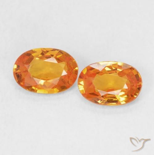 1.17ctw Natural Naranja claro Zafiro, Ovalada, VS