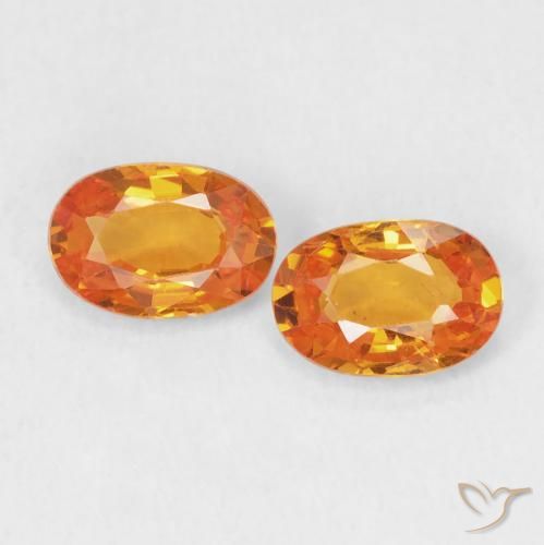 1.15ctw Natural Naranja claro Zafiro, Ovalada, VS