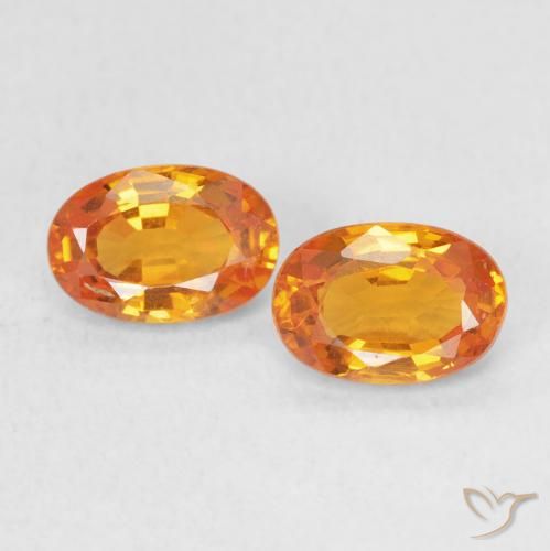 1.29ctw Natural Naranja claro Zafiro, Ovalada, VVS-VS