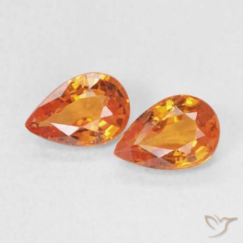 1.07ctw Natural Naranja claro Zafiro, En forma de pera, VS