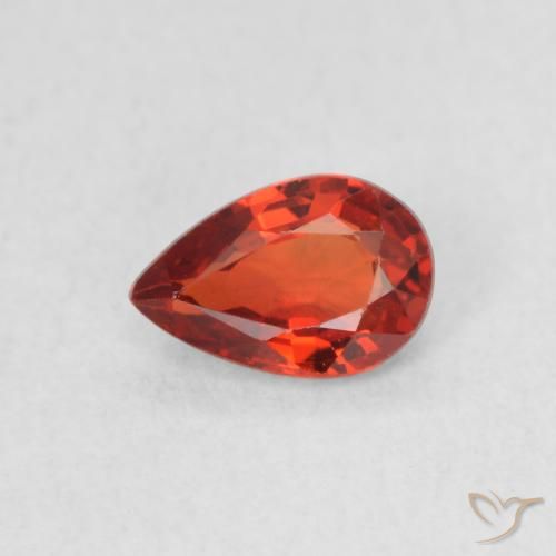 0.47ct Natural Rojo fuego Zafiro, En forma de pera, VVS