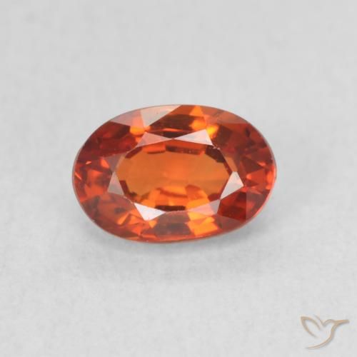 0.78ct Natural Naranja rojizo Zafiro, Ovalada, VVS