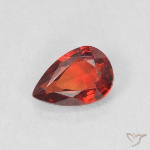 0.59ct Natural Rojo oscuro Zafiro, En forma de pera, VVS