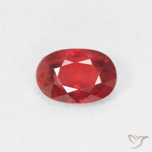 0.61ct Natural Rojo medio Zafiro, Ovalada, VS