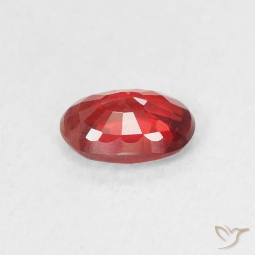 Zafiro Rojo medio natural de 0.61 ct, Ovalada, VS