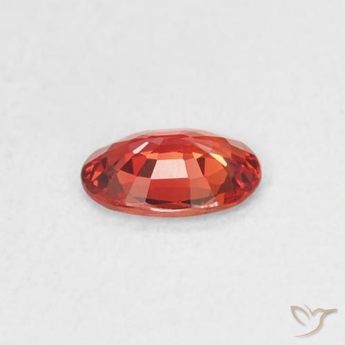 Zafiro Rojo claro natural de 0.43 ct, Ovalada, VVS