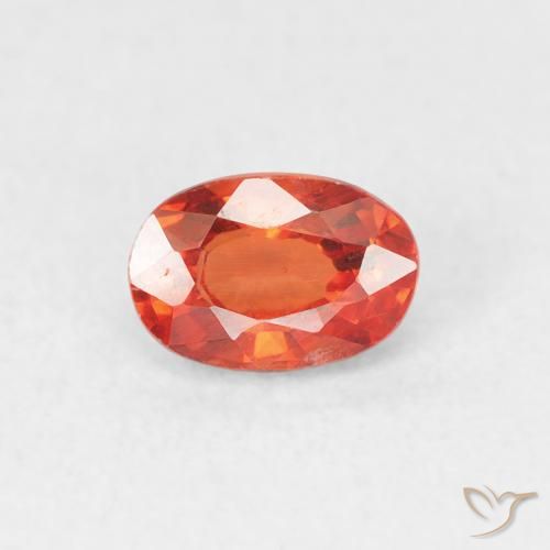 0.68ct Natural Naranja medio Zafiro, Ovalada, VS