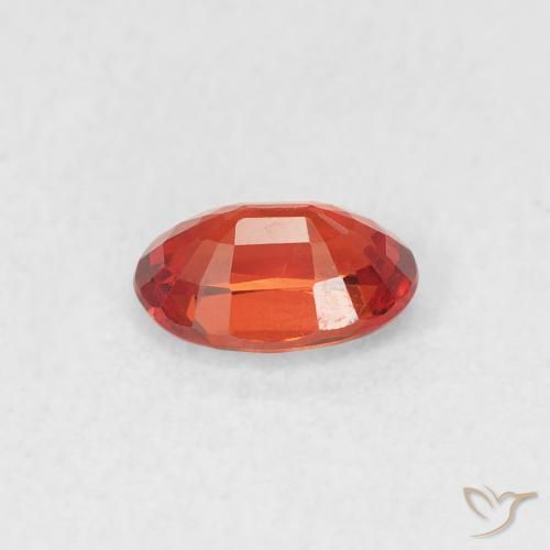 Zafiro Rojo medio natural de 0.57 ct, Ovalada, VS