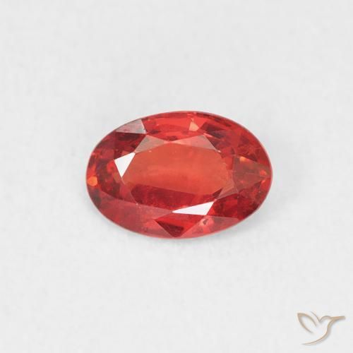 0.53ct Natural Rojo medio Zafiro, Ovalada, VS
