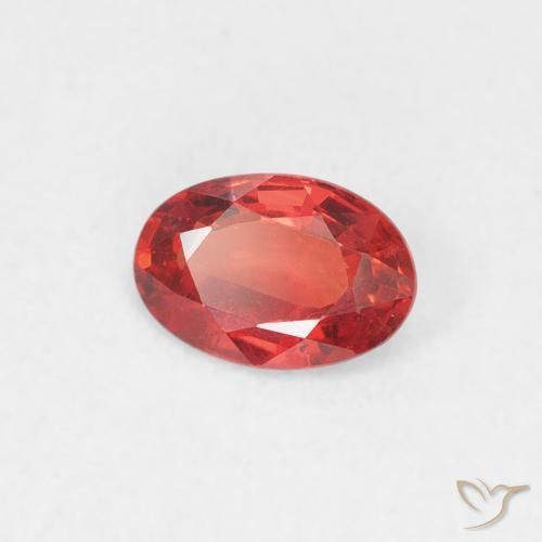 Zafiro Rojo medio natural de 0.53 ct, Ovalada, VS