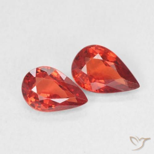 0.99ctw Natural Rojo intenso Zafiro, En forma de pera, VVS-VS