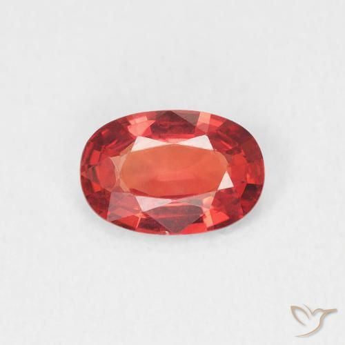 0.53ct Natural Rojo intenso Zafiro, Ovalada, VVS