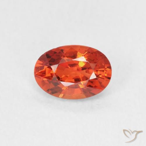 0.63ct Natural Rojo medio Zafiro, Ovalada, VVS