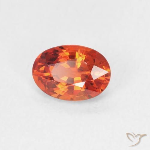 Zafiro Rojo medio natural de 0.63 ct, Ovalada, VVS