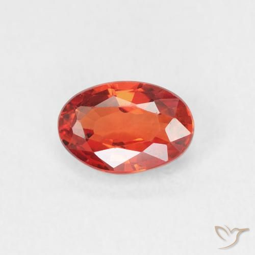 0.67ct Natural Rojo intenso Zafiro, Ovalada, VVS