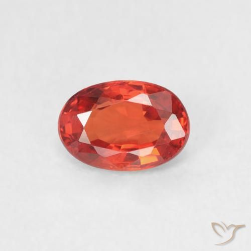 0.56ct Natural Rojo medio Zafiro, Ovalada, VVS