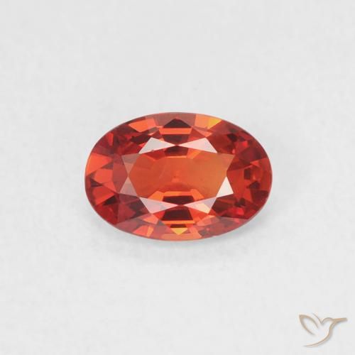 0.51ct Natural Rojo medio Zafiro, Ovalada, VVS