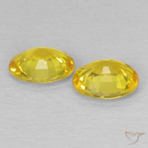 Gemas de Zafiro Amarillo cyber natural de 1.23 ct, Ovalada, VS