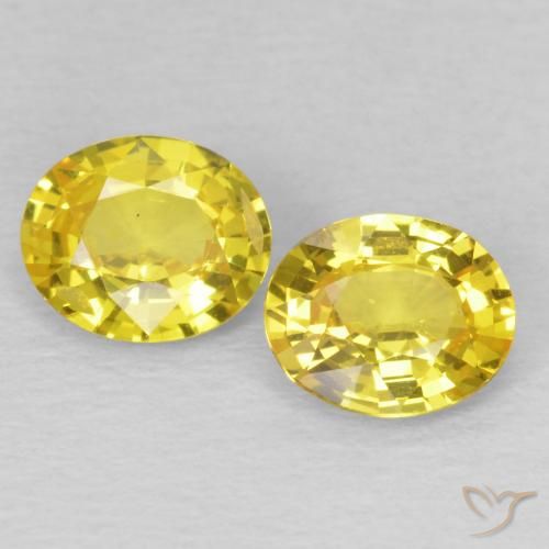 Gemas de Zafiro Amarillo cyber natural de 1.33 ct, Ovalada, VS
