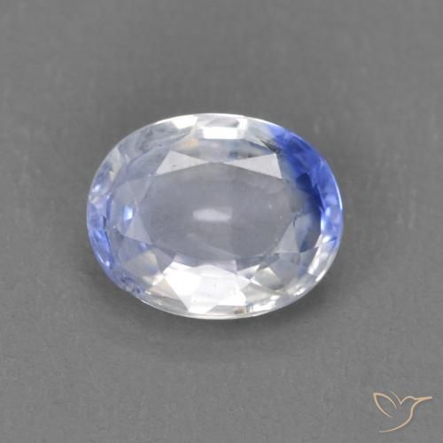 0.54ct Natural Azul pastel Zafiro, Ovalada, VS