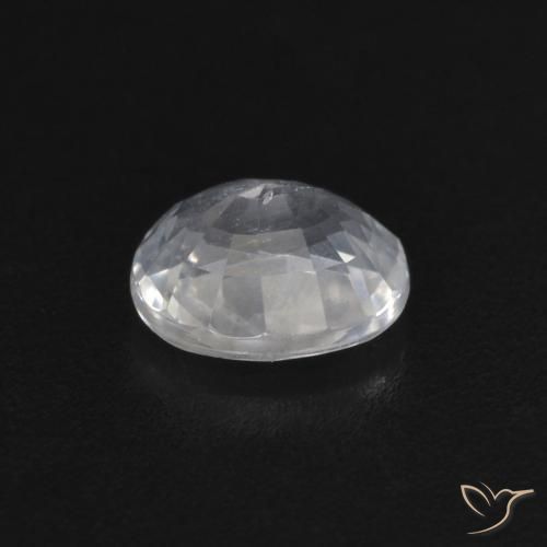 Zafiro Blanco natural de 0.49 ct, Ovalada, VS