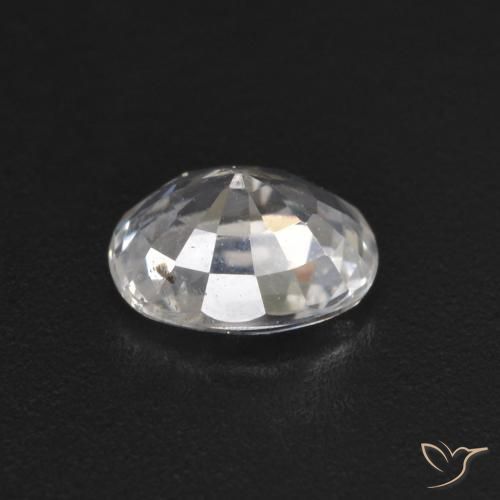 Zafiro Blanco natural de 0.53 ct, Ovalada, VS