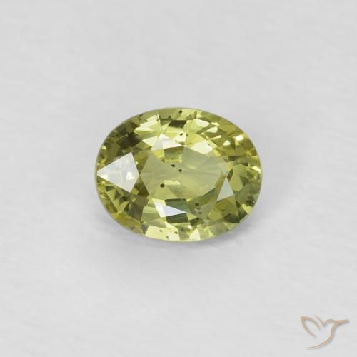 0.52ct Natural Amarillo medio Zafiro, Ovalada, VS