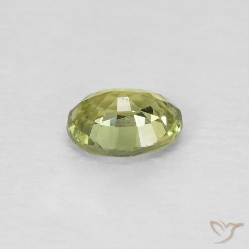 Zafiro Amarillo medio natural de 0.52 ct, Ovalada, VS
