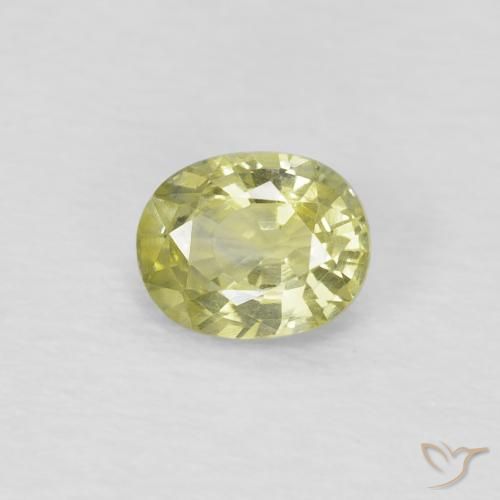 0.48ct Natural Amarillo claro Zafiro, Ovalada, VS