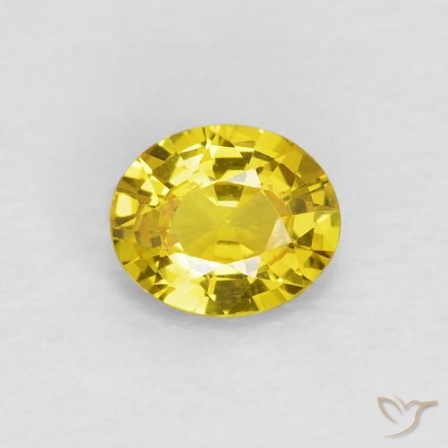 0.64ct Natural Amarillo abejorro Zafiro, Ovalada, VVS