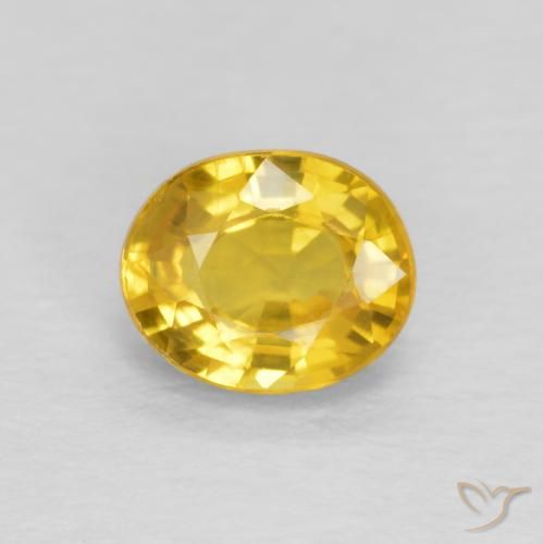 0.93ct Natural Dorado Zafiro, Ovalada, VVS-VS