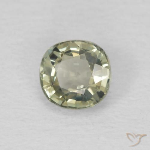 0.54ct Natural Verde bosque claro Zafiro, Forma Cojín, VS
