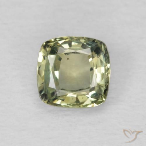 0.59ct Natural Verde bosque claro Zafiro, Forma Cojín, VS