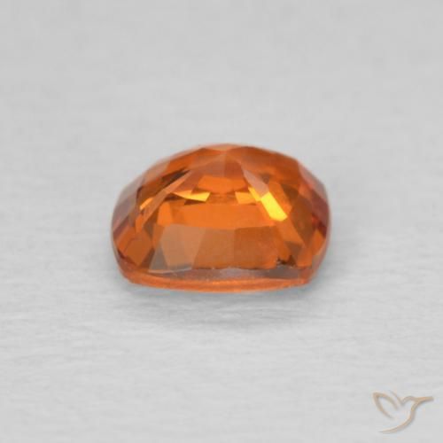 Zafiro Naranja fuego natural de 0.50 ct, Forma Cojín, VVS