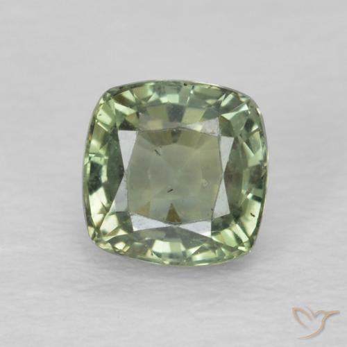 0.72ct Natural Verde claro Zafiro, Forma Cojín, VS