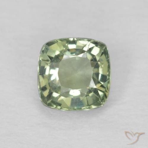 Piedra preciosa de zafiro verde de 0,53 quilates, Almohadón zafiro suelto de tanzania, Gema Natural, 4,3 x 4,3 mm, Photo A
