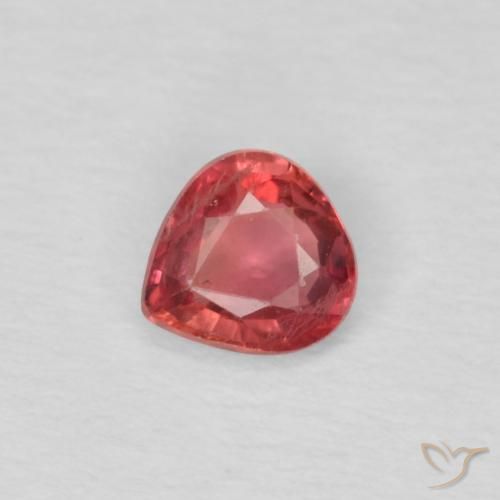 0.44ct Natural Rojo medio Zafiro, En forma de pera, VS