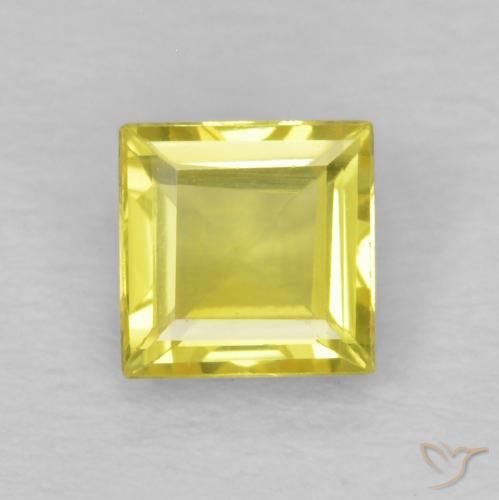 0.56ct Natural Amarillo claro Zafiro, Cuadrado, VS